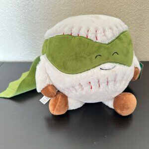 FAO‎ Schwartz Heroes of the Game baseball plush green cape NEW